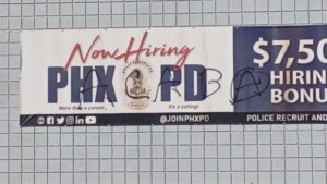 ACAB written over PHX PD