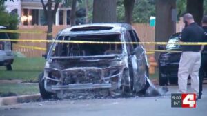burned car
